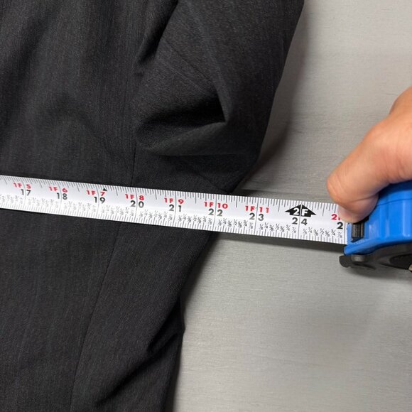 Vintage Polo Ralph Lauren Union Made Black Green Striped 90s Suit Blazer 44 READ - Picture 7 of 8